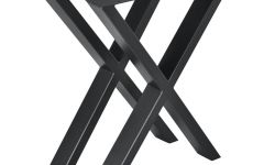Tischkufe X-Offen Stahl beschichtet